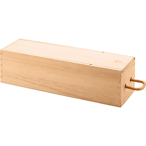 Vinbox , holzfarben, Holz, 9,50cm x 34,50cm x 9,50cm (Länge x Höhe x Breite), Bild 3