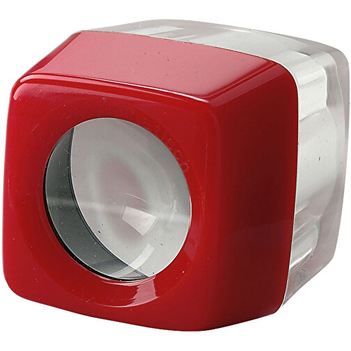 Standlupe 'Mikro' , standard-rot, Kunststoff, 3,90cm x 4,30cm x 3,90cm (Länge x Höhe x Breite), Bild 1