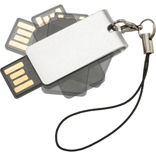 USB-Stick Turn 4GB , Promo Effects MB , silber MB , 4 GB , ABS MB , 3 - 10 MB/s MB , 3,90cm x 0,50cm x 1,50cm (Länge x Höhe x Breite), Bild 3