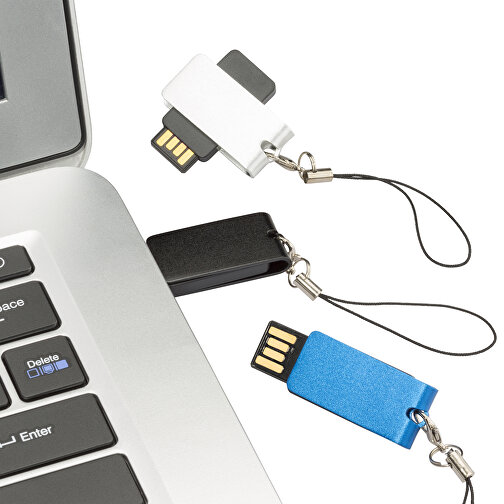 USB-Stick Turn 2GB , Promo Effects MB , blau MB , 2 GB , ABS MB , 3 - 10 MB/s MB , 3,90cm x 0,50cm x 1,50cm (Länge x Höhe x Breite), Bild 4