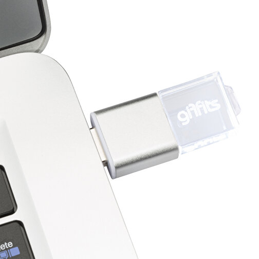 USB-Stick Clear 8GB , Promo Effects MB , weiß MB , 8 GB , ABS MB , 3 - 10 MB/s MB , 5,30cm x 0,90cm x 2,00cm (Länge x Höhe x Breite), Bild 3