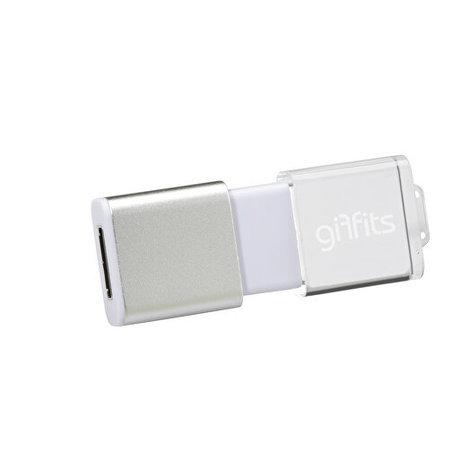 USB-Stick Clear 4GB , Promo Effects MB , weiß MB , 4 GB , ABS MB , 3 - 10 MB/s MB , 5,30cm x 0,90cm x 2,00cm (Länge x Höhe x Breite), Bild 1