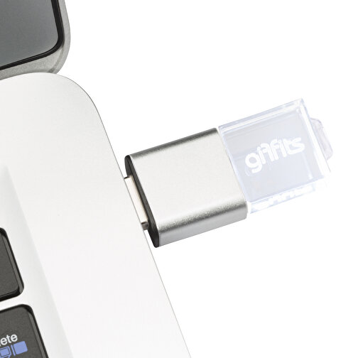 USB-Stick Clear 2GB , Promo Effects MB , schwarz MB , 2 GB , ABS MB , 3 - 10 MB/s MB , 5,30cm x 0,90cm x 2,00cm (Länge x Höhe x Breite), Bild 3