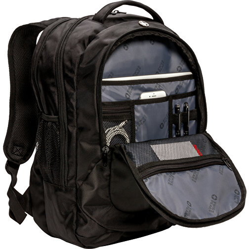 Outdoor Laptop Rucksack, Schwarz , schwarz, Polyester, 33,00cm x 46,00cm (Länge x Höhe), Bild 5