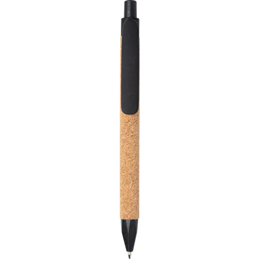 ECO-Stift, Schwarz , schwarz, Kork, 14,00cm (Höhe), Bild 2