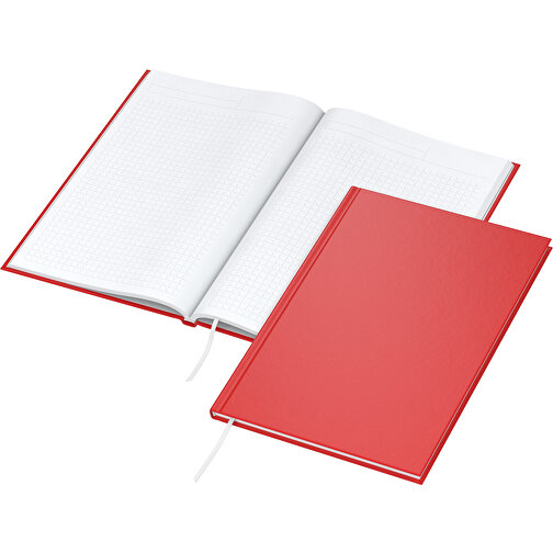 Notesbog Memo-Bog A5 Cover-Star mat-rød, silketryk digital x.press, Billede 2