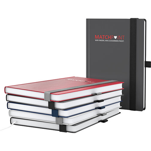 Notebook Vision-Book bialy A5 x.press czerwony, sitodruk cyfrowy, Obraz 2