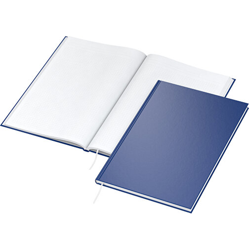 Cuaderno de notas A4 x.press, azul oscuro mate, serigrafía digital, Imagen 2
