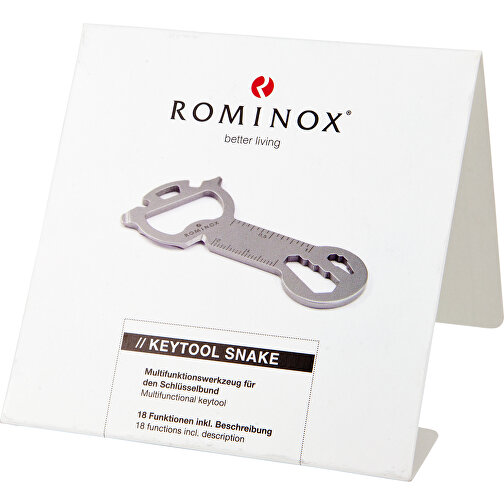 ROMINOX® Key Tool Snake (18 Funktionen) , Edelstahl, 7,00cm x 0,23cm x 3,20cm (Länge x Höhe x Breite), Bild 5