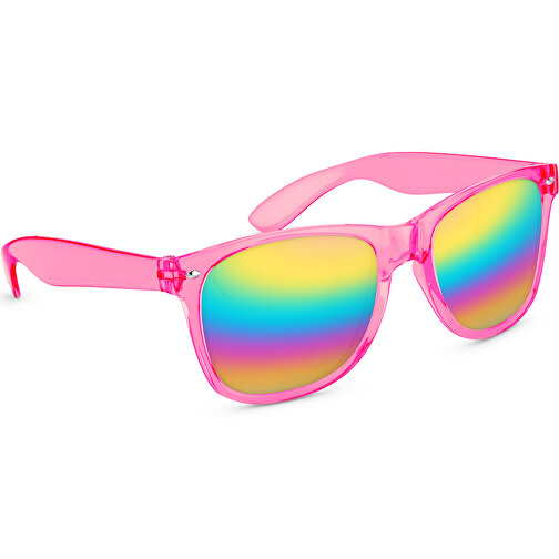 SunShine Mirror Transparent - UV 400 , Promo Effects, verspiegelt pink transparent, Rahmen aus Polycarbonat und Glass aus AC, 14,50cm x 4,80cm x 15,00cm (Länge x Höhe x Breite), Bild 2