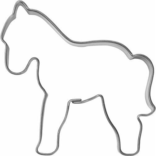 Backförmchen In Der Box - Haustiere - Pferd , individuell, Edelstahl, Papier, Kunststoff, 10,50cm x 1,70cm x 7,50cm (Länge x Höhe x Breite), Bild 1
