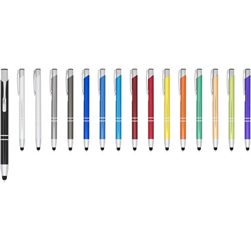 Moneta Kugelschreiber Mit Metall Touchpen , silber / grau, Aluminium, 13,80cm x 13,50cm (Länge x Höhe), Bild 6