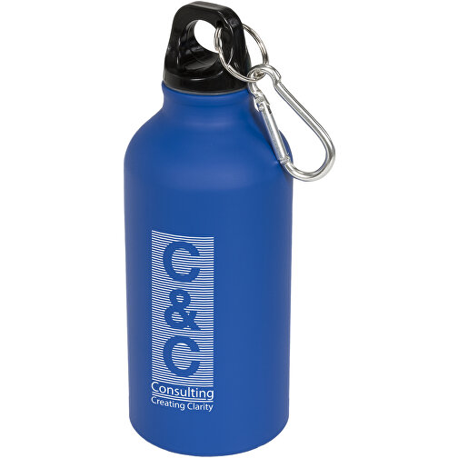 Oregon Matte 400 Ml Trinkflasche Mit Karabiner , blau, Aluminium, 17,50cm (Höhe), Bild 3