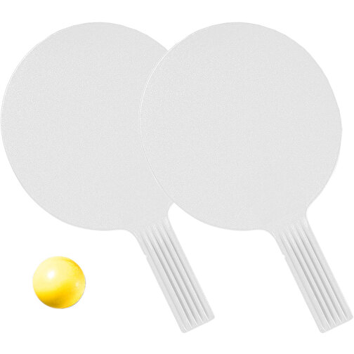 Tischtennis-Set 'Massiv' , weiß, Kunststoff, 26,50cm x 4,00cm x 16,00cm (Länge x Höhe x Breite), Bild 1