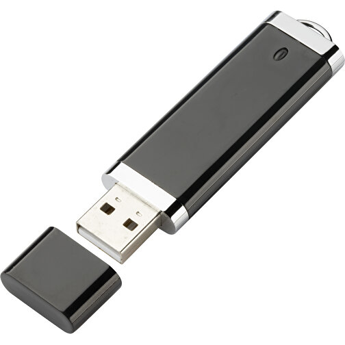 USB-Stick BASIC 32 GB , Promo Effects MB , schwarz MB , 32 GB , Kunststoff MB , 3 - 10 MB/s MB , 7,40cm x 0,70cm x 2,00cm (Länge x Höhe x Breite), Bild 2