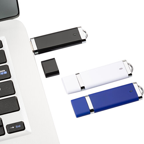 USB-Stick BASIC 16 GB , Promo Effects MB , weiss MB , 16 GB , Kunststoff MB , 3 - 10 MB/s MB , 7,40cm x 0,70cm x 2,00cm (Länge x Höhe x Breite), Bild 5