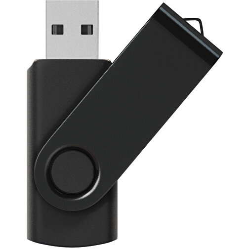 USB-Stick SWING Color 2.0 2 GB , Promo Effects MB , schwarz MB , 2 GB , Kunststoff/ Aluminium MB , 5,70cm x 1,00cm x 1,90cm (Länge x Höhe x Breite), Bild 1