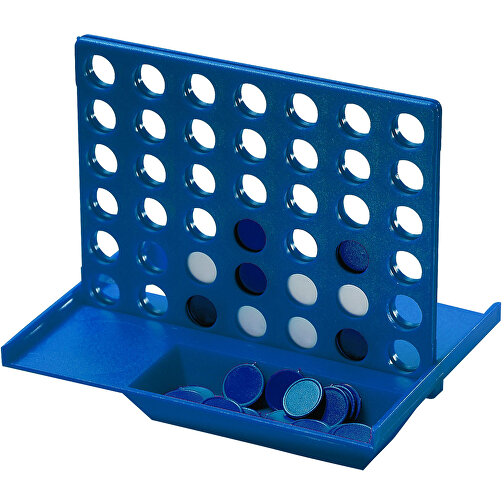 Denkspiel 'Gewinn Mit 4' , standard-blau PP, Kunststoff, 12,90cm x 10,50cm x 9,50cm (Länge x Höhe x Breite), Bild 1