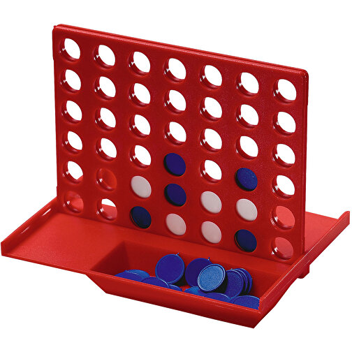 Denkspiel 'Gewinn Mit 4' , standard-rot, Kunststoff, 12,90cm x 10,50cm x 9,50cm (Länge x Höhe x Breite), Bild 1