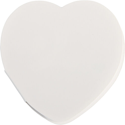 Herz-Memosticker IN LOVE , weiß, Papier, 8,00cm x 0,40cm x 8,00cm (Länge x Höhe x Breite), Bild 1