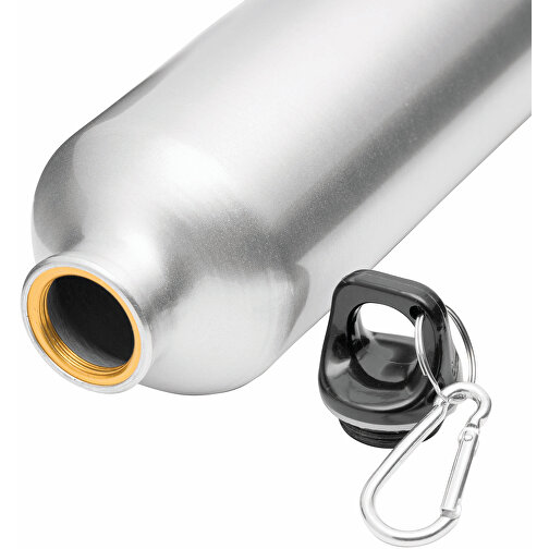 Aluminium-Trinkflasche BIG TRANSIT , silber, Aluminium / Kunststoff, 25,50cm (Höhe), Bild 5