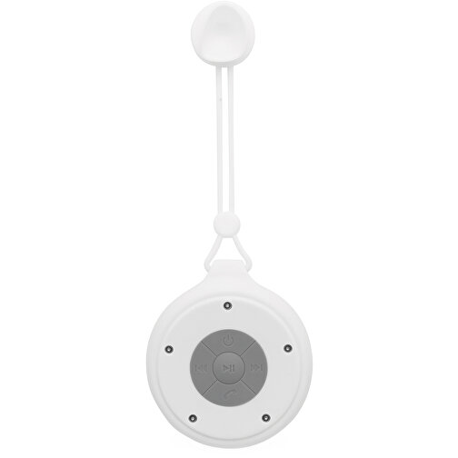 Wireless-Lautsprecher SHOWER POWER , weiß, Kunststoff / Silikon, 21,00cm x 8,80cm x 4,30cm (Länge x Höhe x Breite), Bild 2