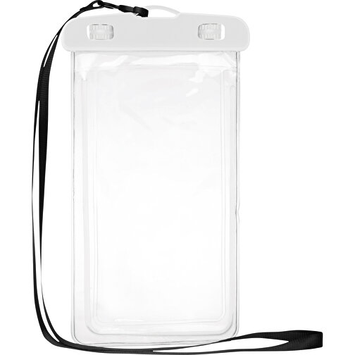 Telefon-Tasche DIVER , transparent, weiss, Kunststoff / PVC, frei von Phthalaten, 21,50cm x 1,60cm x 12,00cm (Länge x Höhe x Breite), Bild 4