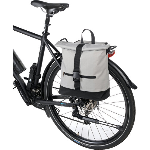 Fahrradtasche BIKE MATE , grau, schwarz, 600D Polyester, 34,00cm x 50,00cm x 15,00cm (Länge x Höhe x Breite), Bild 4
