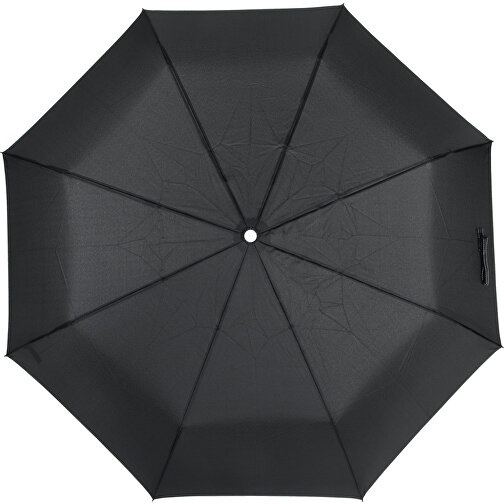 Vollautomatischer Windproof-Taschenschirm STREETLIFE , schwarz, weiss, Metall / Fiberglas / Polyester, , Bild 2