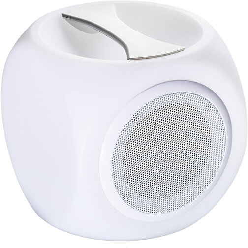Bluetooth®-Lautsprecher Mit Licht REEVES-MALBORK , Reeves, weiss, Kunststoff, 180,00cm x 180,00cm x 180,00cm (Länge x Höhe x Breite), Bild 1