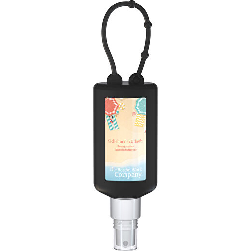Solbeskyttelsesspray (SPF30), 50 ml støtfanger (svart), karosserietikett (R-PET), Bilde 2
