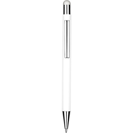 Kugelschreiber Philadelphia , Promo Effects, weiss/silber, Aluminium, 13,50cm x 0,80cm (Länge x Breite), Bild 2
