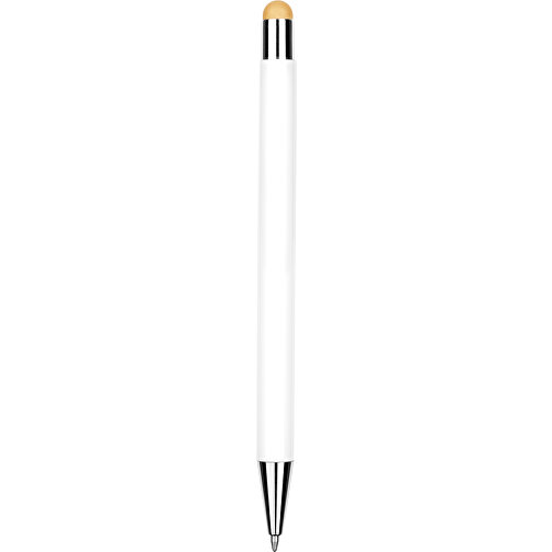 Kugelschreiber Philadelphia , Promo Effects, weiß/gold, Aluminium, 13,50cm x 0,80cm (Länge x Breite), Bild 5