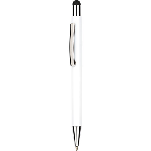 Kugelschreiber Philadelphia , Promo Effects, weiss/schwarz, Aluminium, 13,50cm x 0,80cm (Länge x Breite), Bild 1