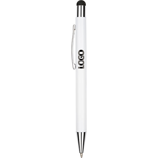 Kugelschreiber Philadelphia , Promo Effects, weiß/schwarz, Aluminium, 13,50cm x 0,80cm (Länge x Breite), Bild 4