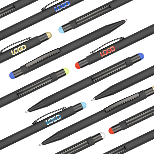 Kugelschreiber Colorado , Promo Effects, schwarz/hellblau, Aluminium, 13,50cm x 0,80cm (Länge x Breite), Bild 9