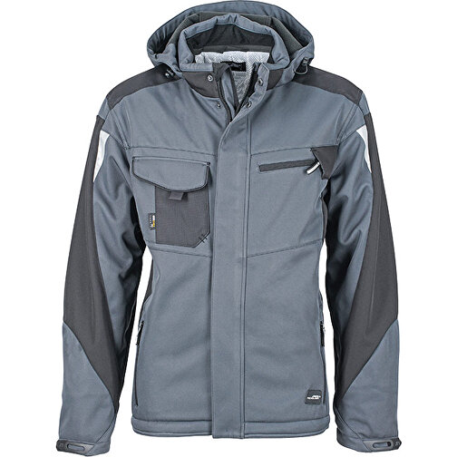 Craftsmen Softshell Jacket , James Nicholson, carbon/schwarz, 100% Polyester, 6XL, , Bild 1
