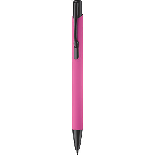Kugelschreiber Alicante Soft-Touch , rosé / schwarz, Aluminium, 13,80cm (Länge), Bild 1