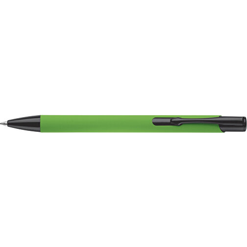 Kugelschreiber Alicante Soft-Touch , hellgrün / schwarz, Aluminium, 13,80cm (Länge), Bild 3