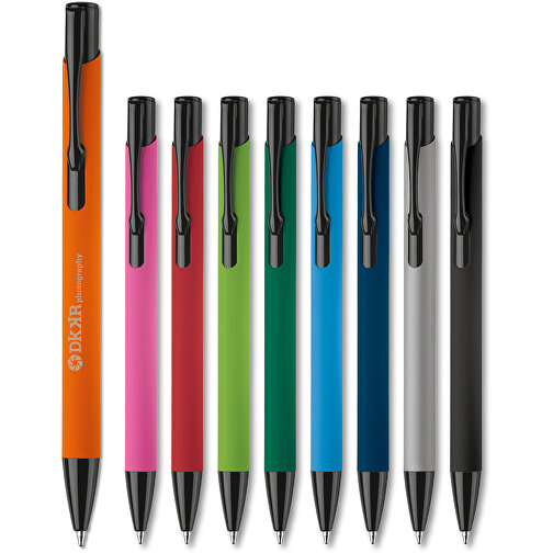 Kugelschreiber Alicante Soft-Touch , dunkelgrün / schwarz, Aluminium, 13,80cm (Länge), Bild 4