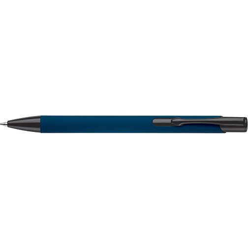 Kugelschreiber Alicante Soft-Touch , dunkelblau / schwarz, Aluminium, 13,80cm (Länge), Bild 3