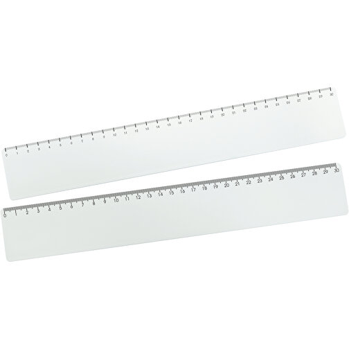 Lineal 'Maxi' 30 Cm , weiß, PS, 32,20cm x 0,20cm x 5,00cm (Länge x Höhe x Breite), Bild 1
