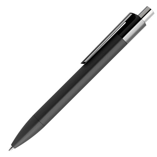 Prodir DS4 Soft Touch PRR Push Kugelschreiber , Prodir, schwarz / silber poliert, Kunststoff, 14,10cm x 1,40cm (Länge x Breite), Bild 4