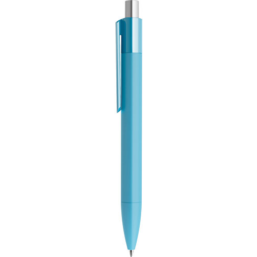 Prodir DS4 Soft Touch PRR Push Kugelschreiber , Prodir, dusty blue / silber satiniert, Kunststoff, 14,10cm x 1,40cm (Länge x Breite), Bild 2