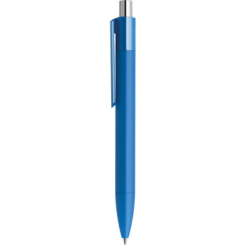 Prodir DS4 Soft Touch PRR Push Kugelschreiber , Prodir, true blue / silber poliert, Kunststoff, 14,10cm x 1,40cm (Länge x Breite), Bild 2