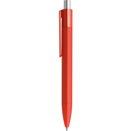 Prodir DS4 Soft Touch PRR Push Kugelschreiber , Prodir, rot / silber satiniert, Kunststoff, 14,10cm x 1,40cm (Länge x Breite), Bild 2