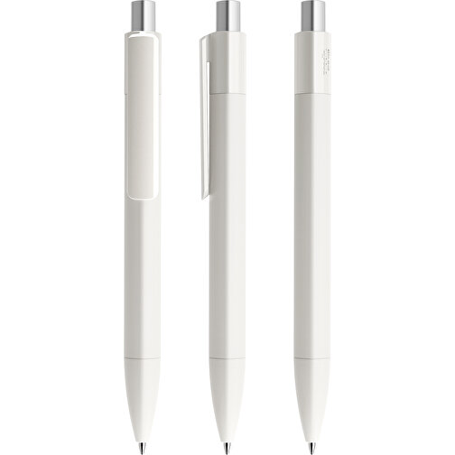 Prodir DS4 PMM Push Kugelschreiber , Prodir, weiß / silber satiniert, Kunststoff, 14,10cm x 1,40cm (Länge x Breite), Bild 6