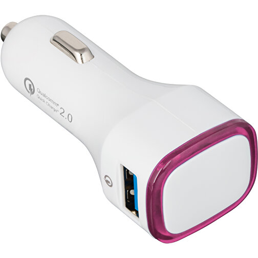 USB-Autoladeadapter Quick Charge 2.0® COLLECTION 500 , Reflects, weiß, Kunststoff, 76,00cm x 26,00cm x 31,00cm (Länge x Höhe x Breite), Bild 1