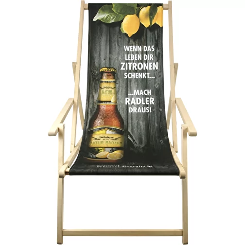 Chaise longue en bois avec accoudoir, Image 7