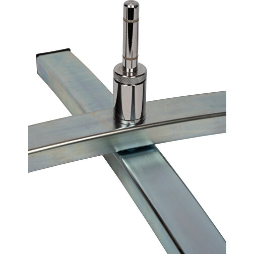 Kreuzfuß 80x60 Mit Rotator , silbergrau, Aluminium, 60,00cm x 80,00cm (Länge x Breite), Bild 2